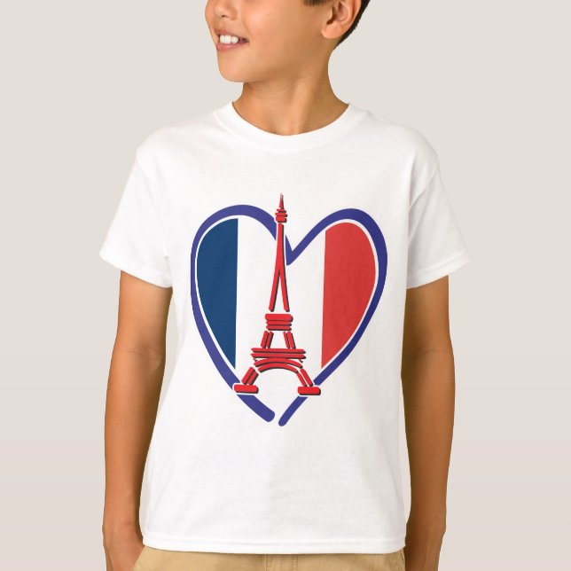 Eiffel Torn Heart T Shirt (Framsida)