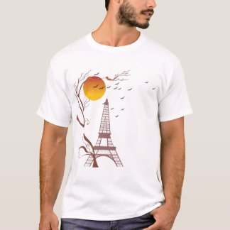Eiffel torn, höst t-shirt