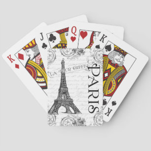 Eiffel Torn i Black and White Spel Kort