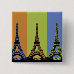 Eiffel torn i den Paris triptychen Knapp