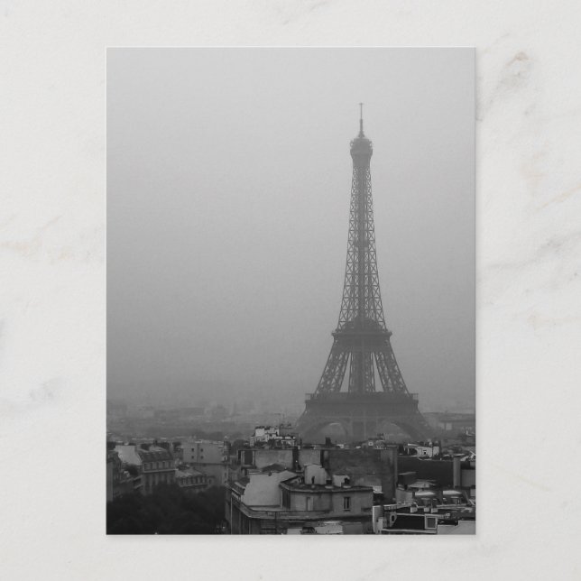 Eiffel Torn i dimman Vykort (Framsida)