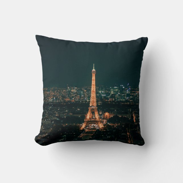 EIFFEL TORN I KVÄLL KUDDE (Framsida)