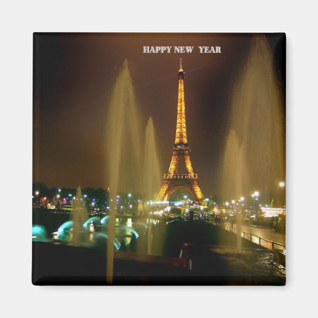 EIFFEL TORN I KVÄLL MAGNET (Framsidan)