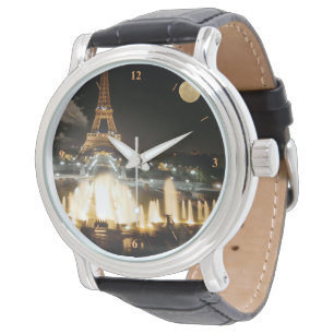 Eiffel Torn i natt Armbandsur