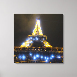 Eiffel Torn i natt Canvastryck