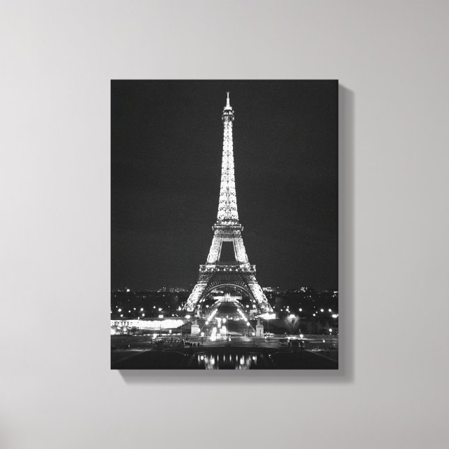 Eiffel Torn i natt Canvastryck (Framsida)