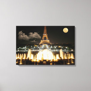 Eiffel Torn i natt Canvastryck