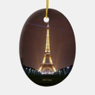 Eiffel Torn i natt Julgransprydnad Keramik