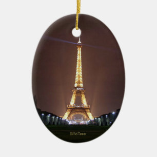 Eiffel Torn i natt Julgransprydnad Keramik
