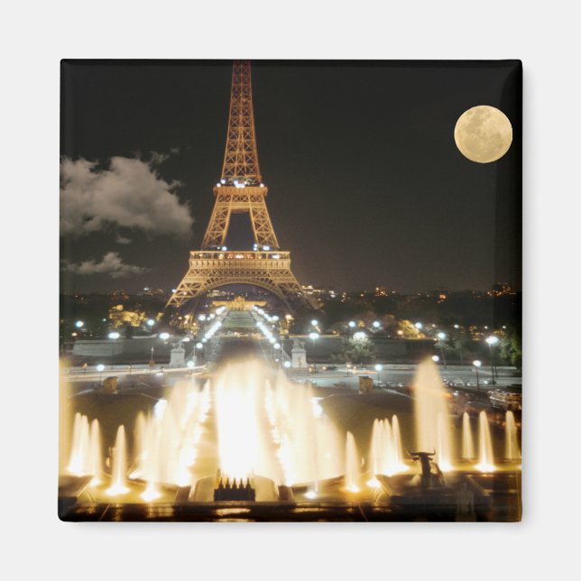 Eiffel Torn i natt Magnet (Framsidan)
