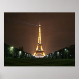 Eiffel Torn i natt Poster