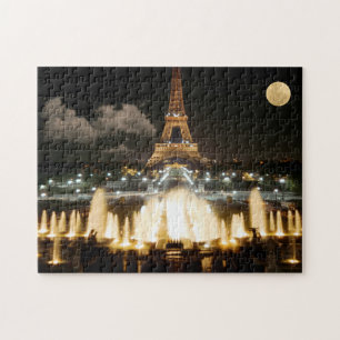 Eiffel Torn i natt Pussel