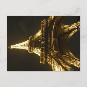 Eiffel Torn i natt Vykort