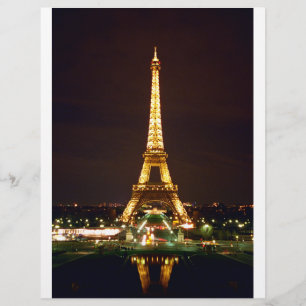 Eiffel Torn i Natten - Färg Reklamblad