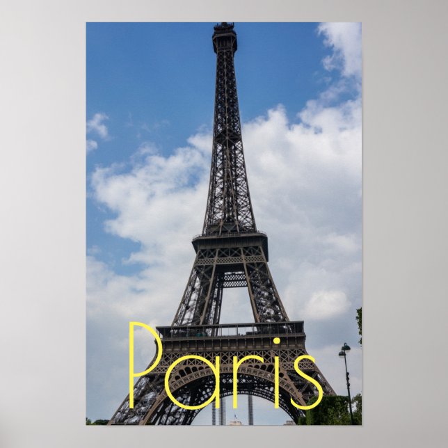 Eiffel Torn i Paris Artwork Frankrike Travel Poster (Framsidan)