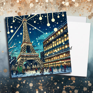 Eiffel Torn i Paris, Frankrike vid jul Kort
