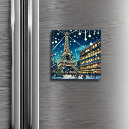 Eiffel Torn i Paris, Frankrike vid jul Magnet