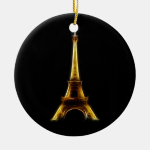 Eiffel torn i Paris frankriken Julgransprydnad Keramik