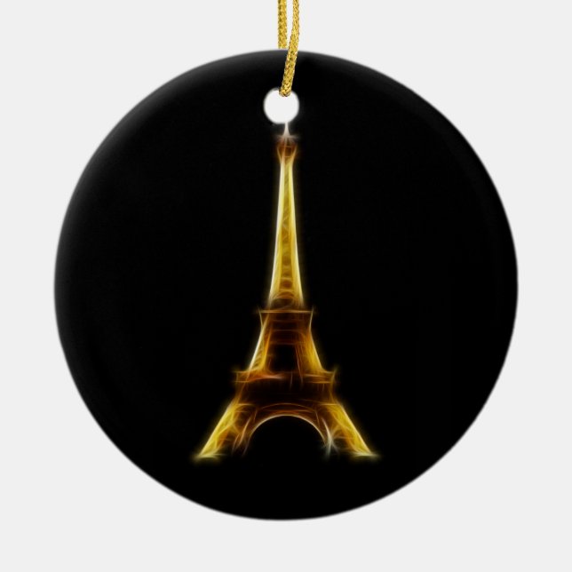 Eiffel torn i Paris frankriken Julgransprydnad Keramik (Framsidan)