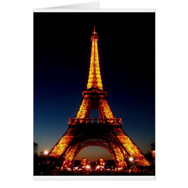 Eiffel torn i Paris Hälsningskort (Framsidan)