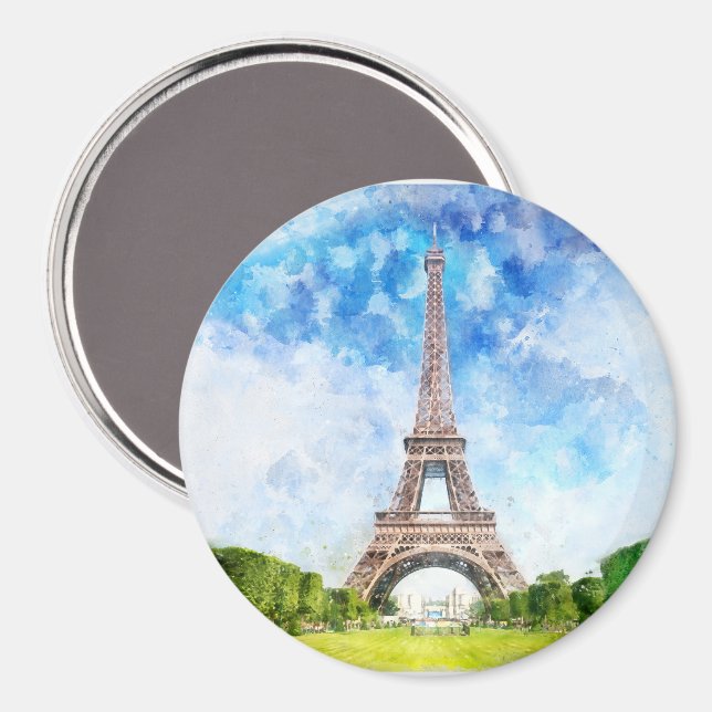 Eiffel Torn i Paris nr 1 Magnet (Front/Back)