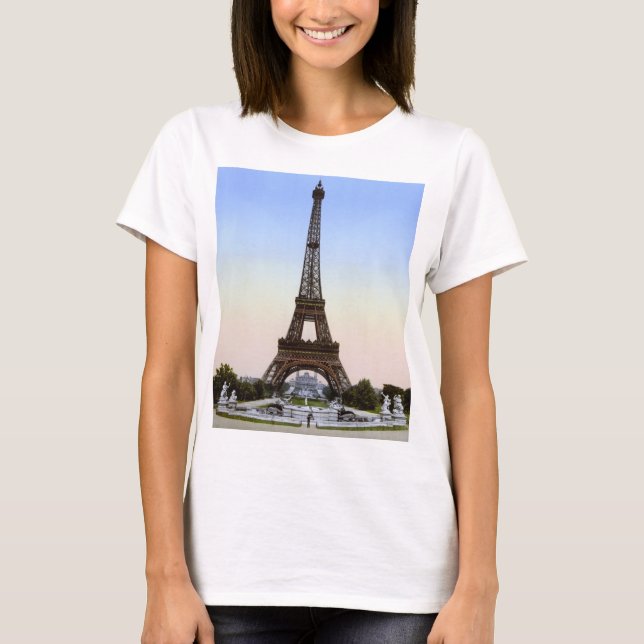 Eiffel Torn i Paris på 1800-talet T Shirt (Framsida)