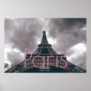 Eiffel Torn i Paris Romantic Kärlek City Poster