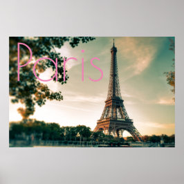 Eiffel Torn i Paris Romantic Kärlek City Poster