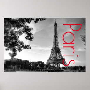 Eiffel Torn i Paris Romantic Kärlek City Poster