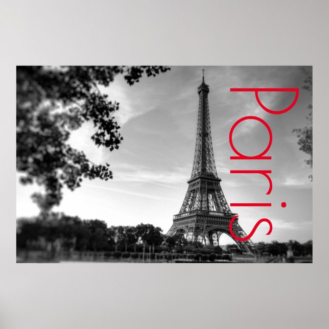 Eiffel Torn i Paris Romantic Kärlek City Poster (Framsidan)