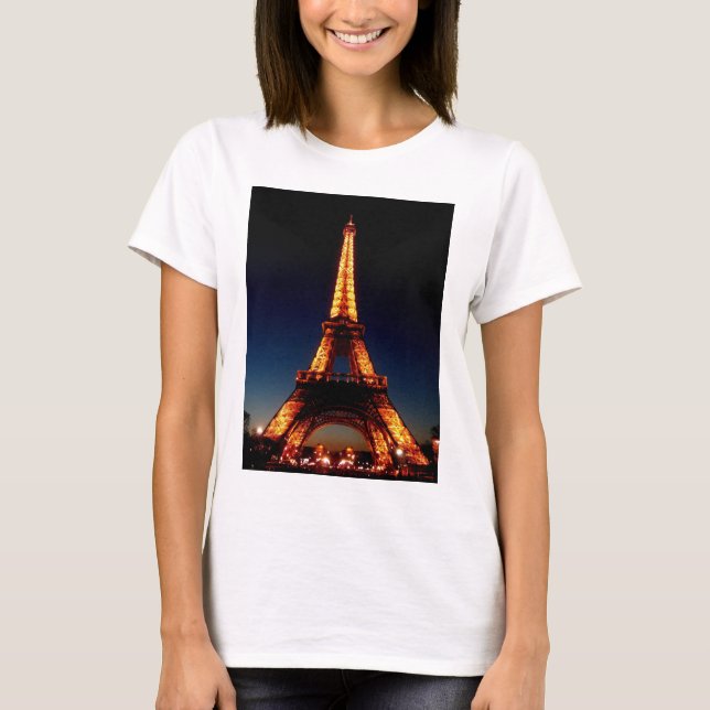 Eiffel torn i Paris Tee Shirt (Framsida)