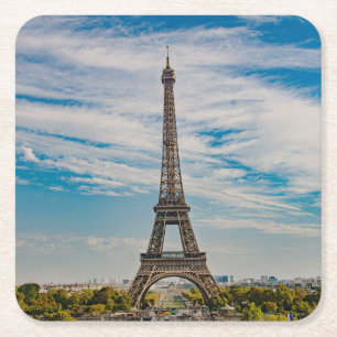 Eiffel torn i Paris Underlägg Papper Kvadrat