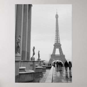 Eiffel Torn i Snö Poster