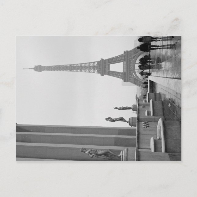 Eiffel Torn i Snö Vykort (Framsida)