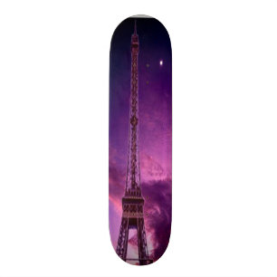 Eiffel torn i solskenhimmel old school skateboard bräda 21,6 cm