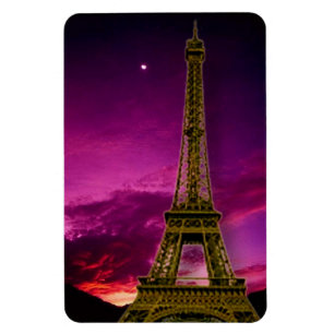 Eiffel Torn i Sunshine Himlar Premium Magnet