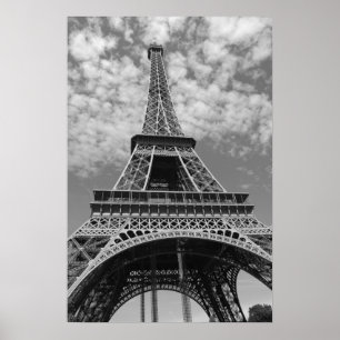 Eiffel Torn i svartvitt Poster