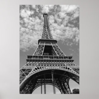 Eiffel Torn i svartvitt Poster