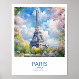 Eiffel Torn i Vår - Paris, Frankrike Poster