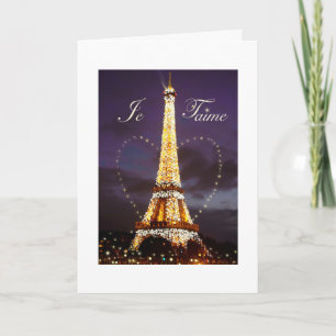 Eiffel torn illustrerad Paris jul Helgkort