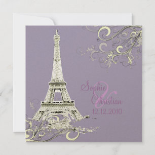 Eiffel Torn + inbjudningar till bröllopsmöten