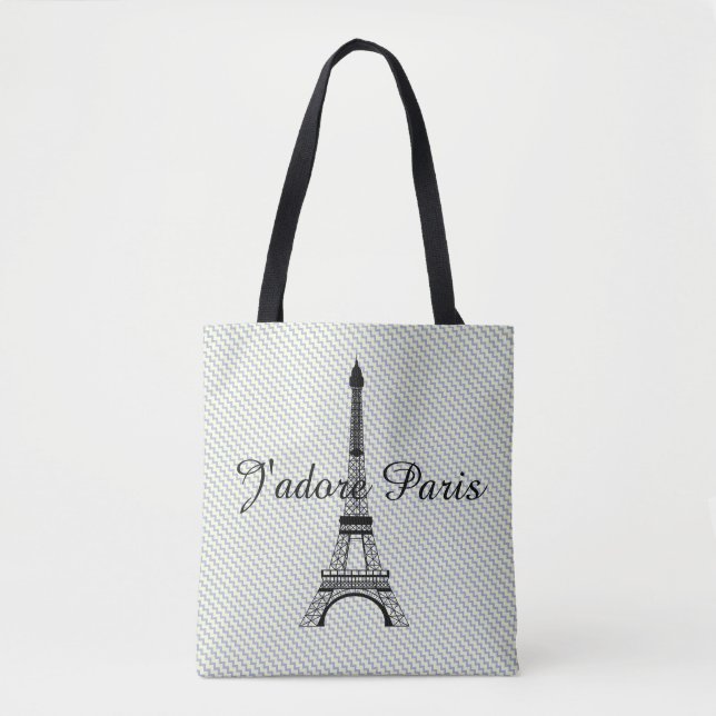 Eiffel torn J'adore Paris Tygkasse (Framsida)