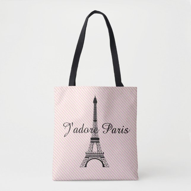 Eiffel torn J'adore Paris Tygkasse (Framsida)