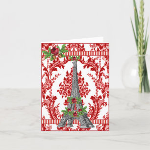 Eiffel Torn Joyeux Noel jul Tack Kort