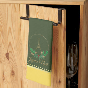 Eiffel Torn Joyeux Noel Kitchen Towel Kökshandduk