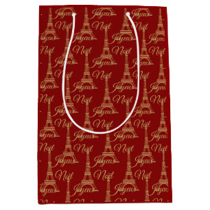 Eiffel Torn Joyeux Noel Medium Gift Bag