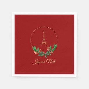 Eiffel Torn Joyeux Noel Pappersservett