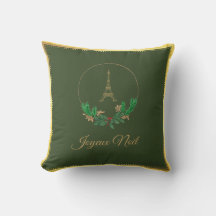 Eiffel Torn Joyeux Noel Pillow