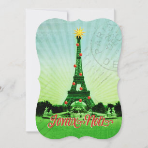 Eiffel Torn jul - jul Julkort