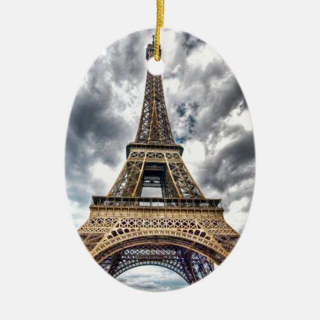 Eiffel Torn Julgransprydnad Keramik (Framsidan)